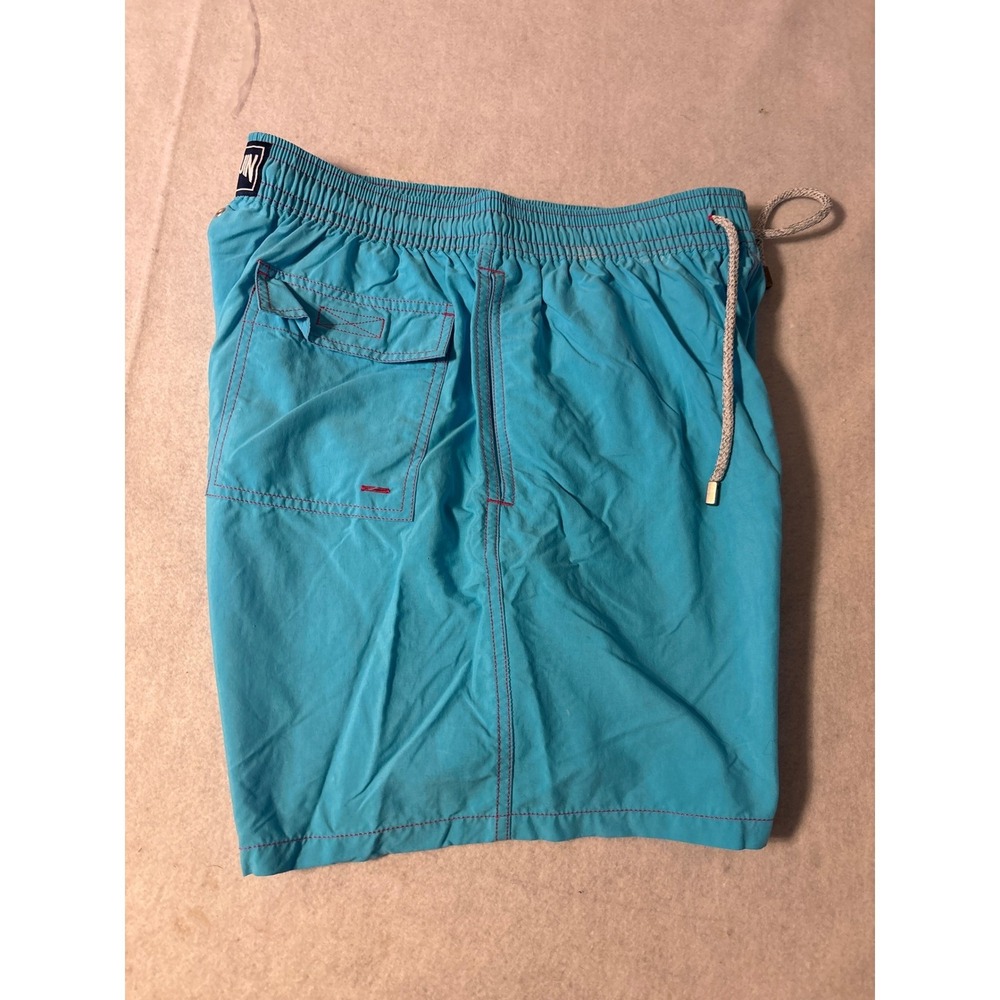 Vilebrequin Moorea Swim‎ Trunks Youth XL 28 in Turquoise Blue Contrast Stitch
